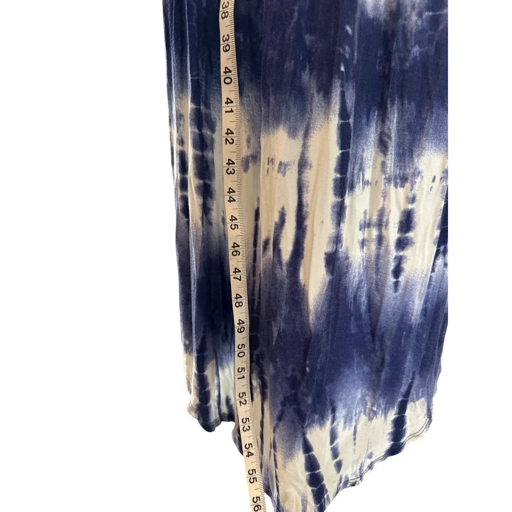 Aerosmith Blue White Tie Dye‎ Rock Bank Long T-Shirt Dress Ladies 2XL
